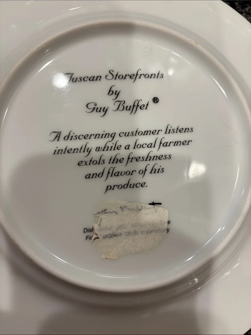 Guy buffet Tuscan Storefront 8 inch dishes